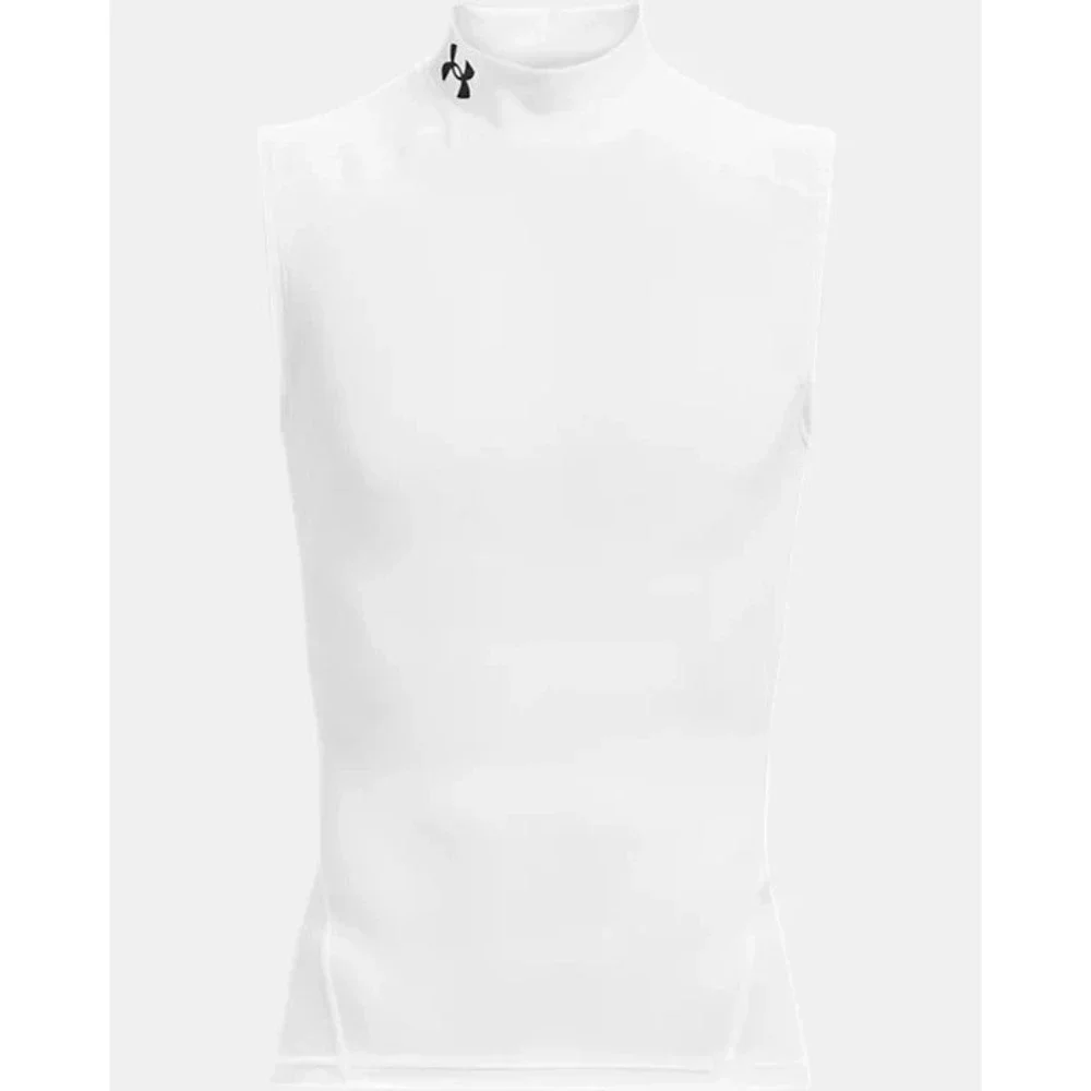 Under Armour®‎ (Men's XL) HeatGear® Mock Sleeveless Shirt in White